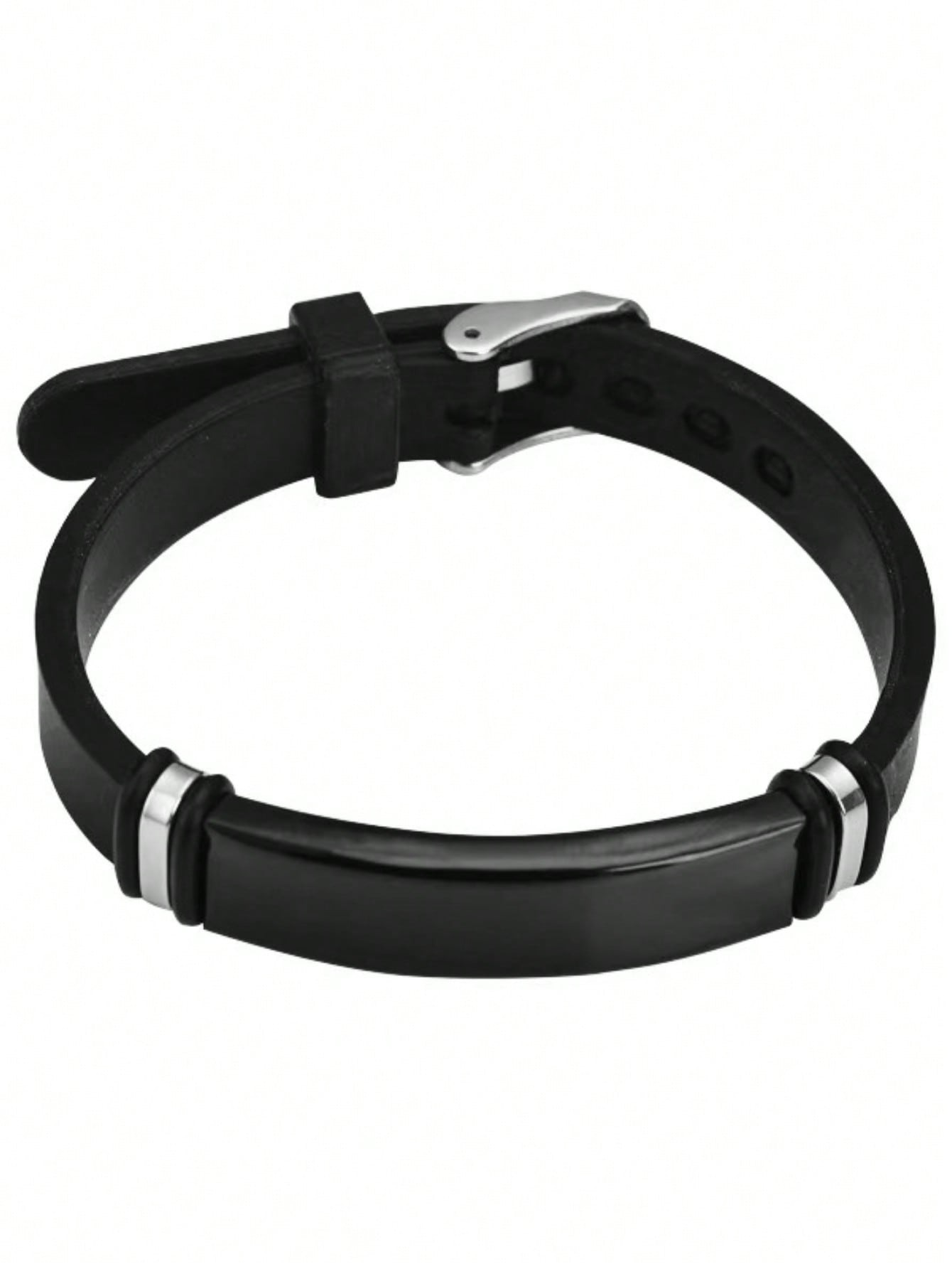 Custom Name Silicone Bracelet - Fashion Stainless Steel Bracelet